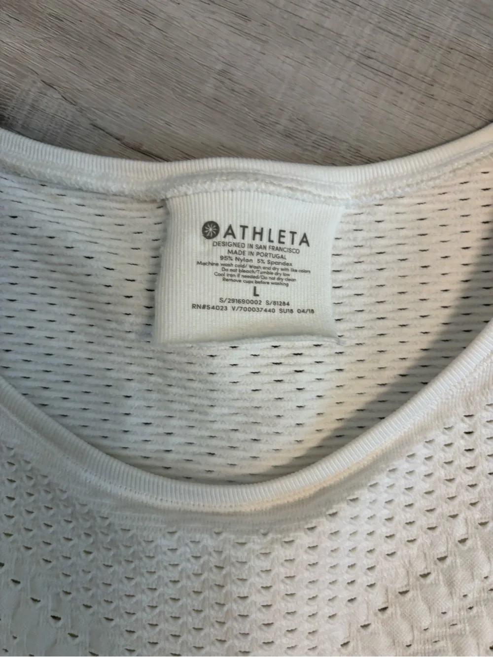 Athleta White Seamless Longline High Neck Sports Bra Size Large